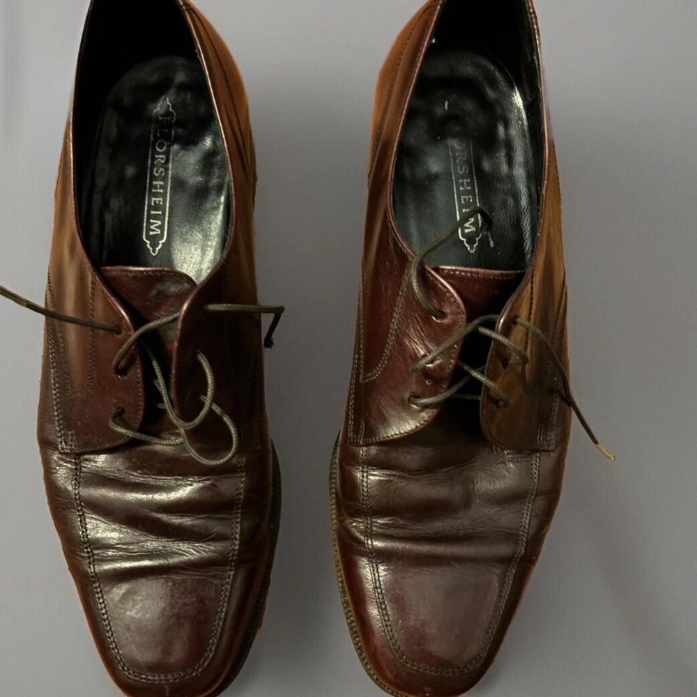 Florsheim Men's Dark Brown Leather Oxfords 10.5